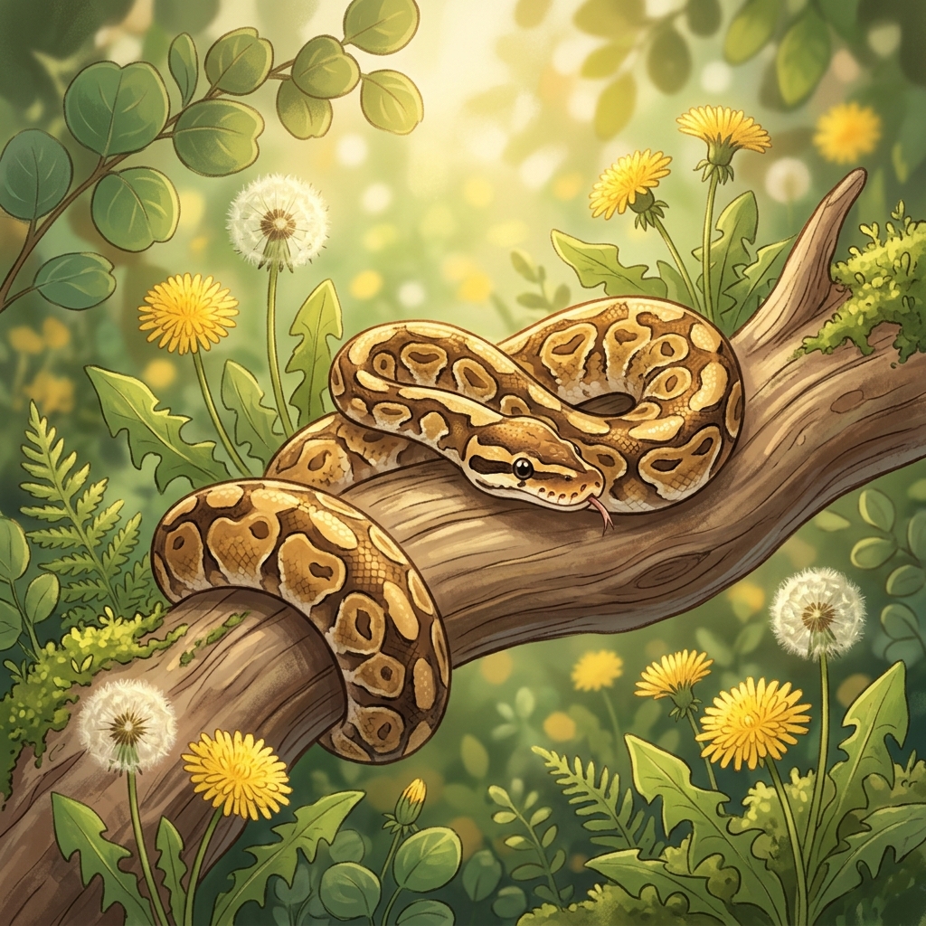 球蟒插畫
